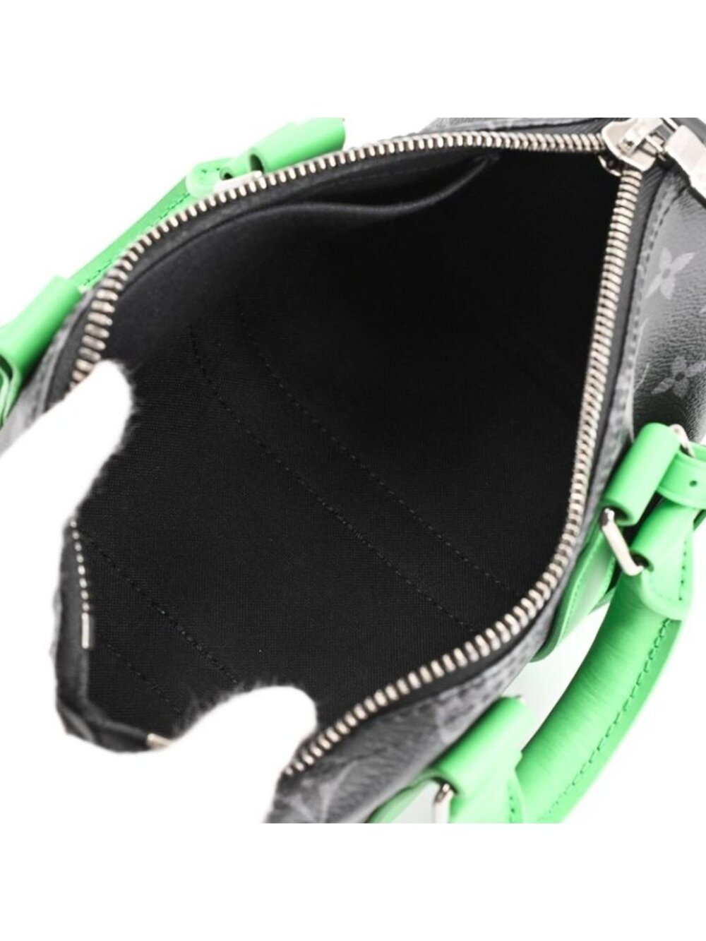 Louis Vuitton Handbag Keepall Bandouliere 25 Black Green - Picture 4 of 9